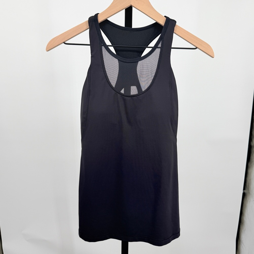 Lululemon Athletic Tank Top Size 6 Mesh Racerback Built‎ In Bra Workout Yoga
